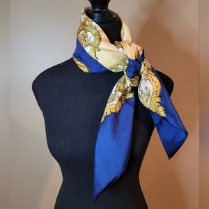 AR BIOLAY 34x34'' Silk Square Scarf, Made in France 🇫🇷